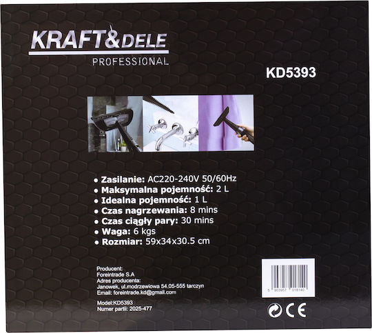Kraft & Dele Curățător cu abur cu Mâner lung