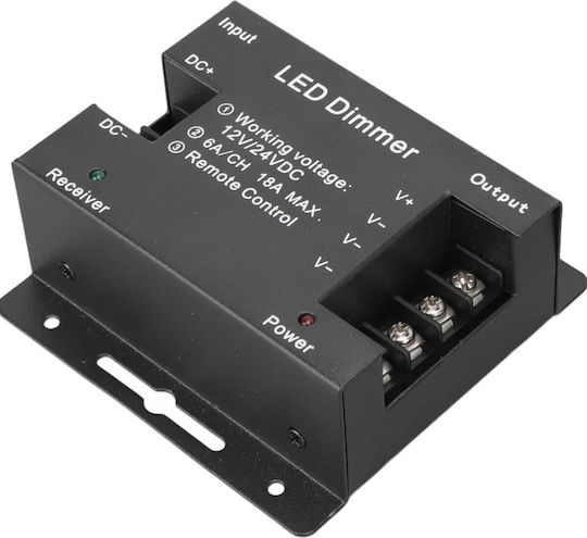 Vencore 6613-10007 Single Color Dimmer 12-24V 216-432W RF Remote Wireless Single Color Dimmer RF Controller 12 Volt 216 Watt & 24 Volt 432 Watt Maximum Load 6613-10007