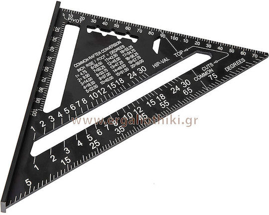Pasco Carpenters Angle Ruler Aluminum with Rabbet Length 18cm