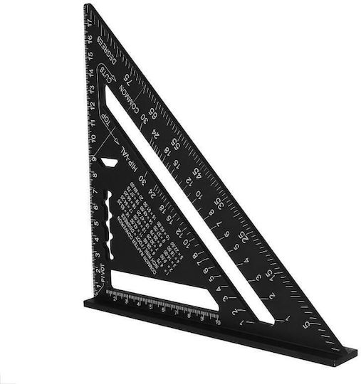 Pasco Carpenters Angle Ruler Aluminum with Rabbet Length 18cm