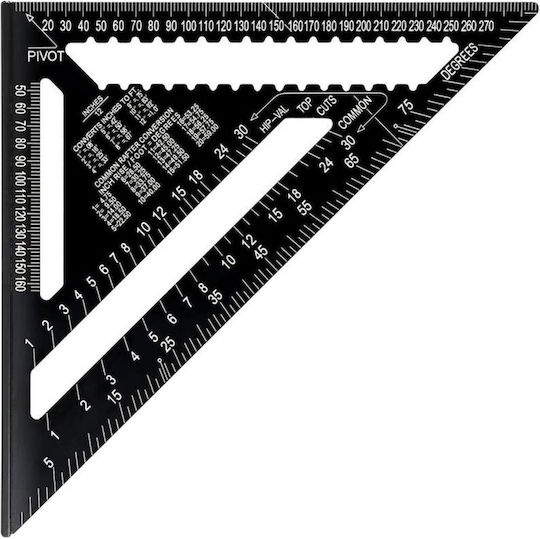 Pasco Carpenters Angle Ruler Aluminum with Rabbet Length 18cm