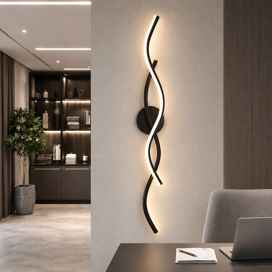 VenCore Lampă de Perete LED Neagră