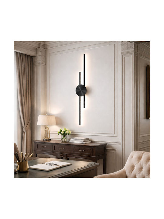 VenCore Modern Wall Lamp with Integrated LED and Adjustable White Light Black