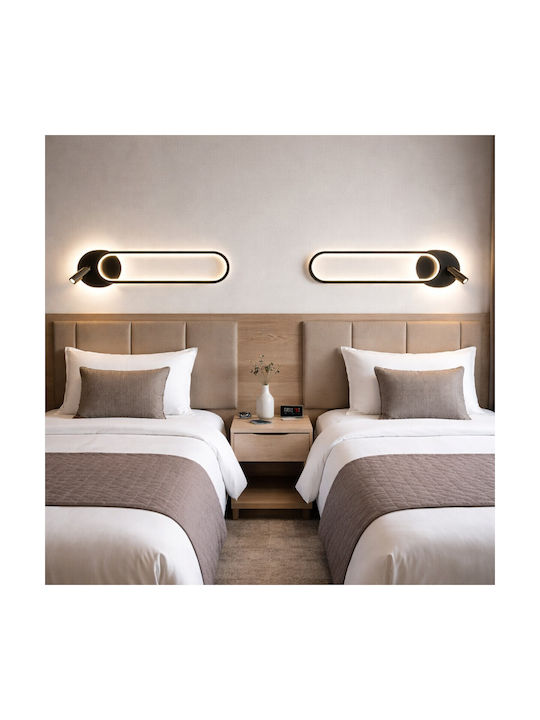 VenCore Modern Wall Lamp with Integrated LED and Adjustable White Light Silver