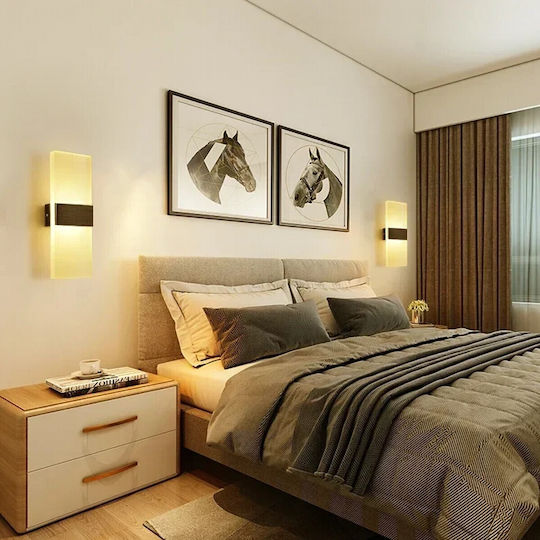 VenCore Modern Wall Lamp with Integrated LED and Adjustable White Light Silver 5x30cm