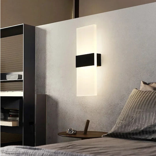 VenCore Modern Wall Lamp with Integrated LED and Adjustable White Light Silver 5x30cm