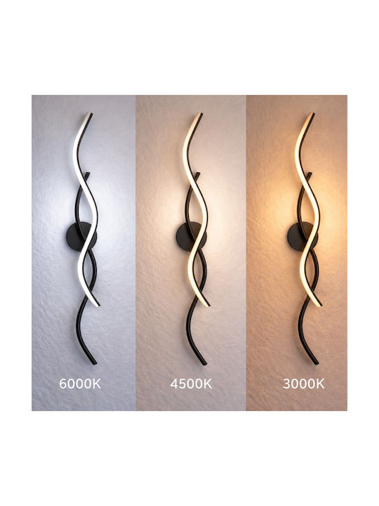 VenCore Modern Wall Lamp with Integrated LED and Adjustable White Light Silver