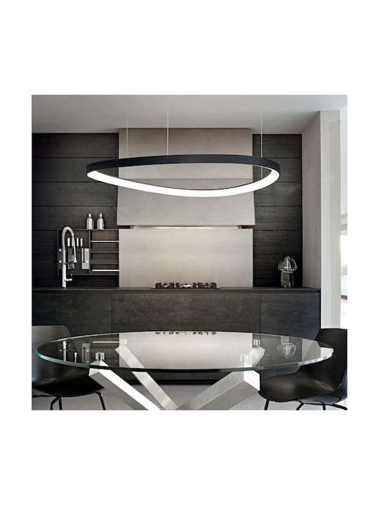 Ideal Lux Adjustable Pendant Light Black 105x105cm