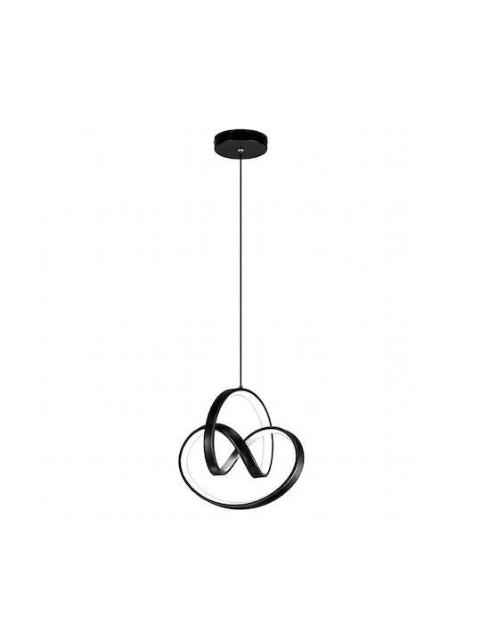 VenCore Black LED Pendant Ceiling Light with Adjustable Warm to Cool White Light 25x25x32cm