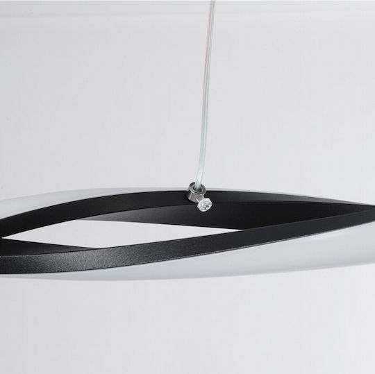 VenCore Black LED Pendant Ceiling Light with Adjustable White Light Grid
