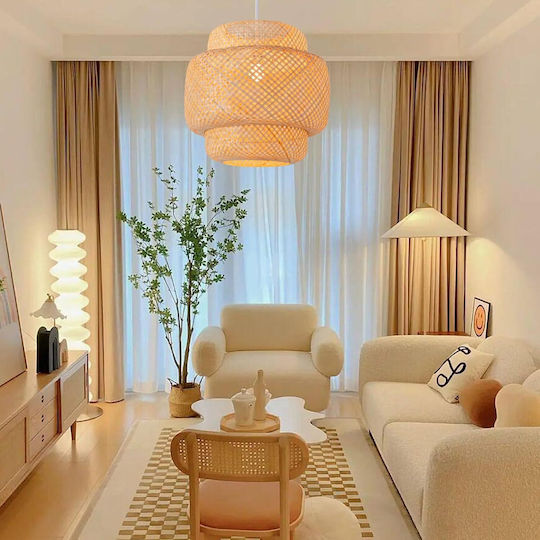 VenCore Boho Grid Pendant Ceiling Light with E27 Socket 56x56x54cm