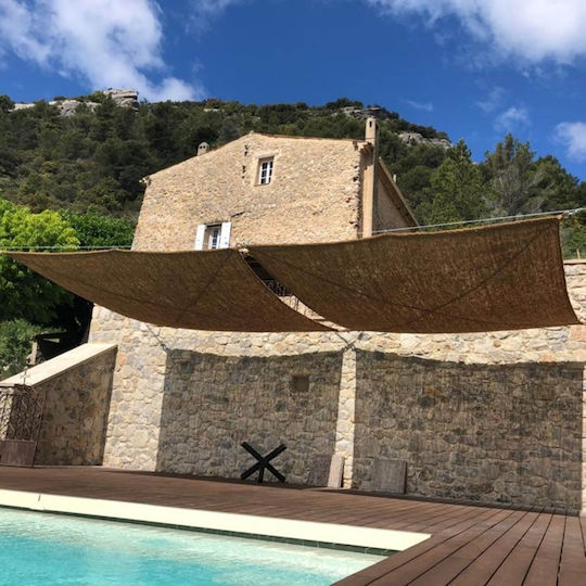 Showood Квадратно Кафяво Shade Sail С Парчета 3x2m