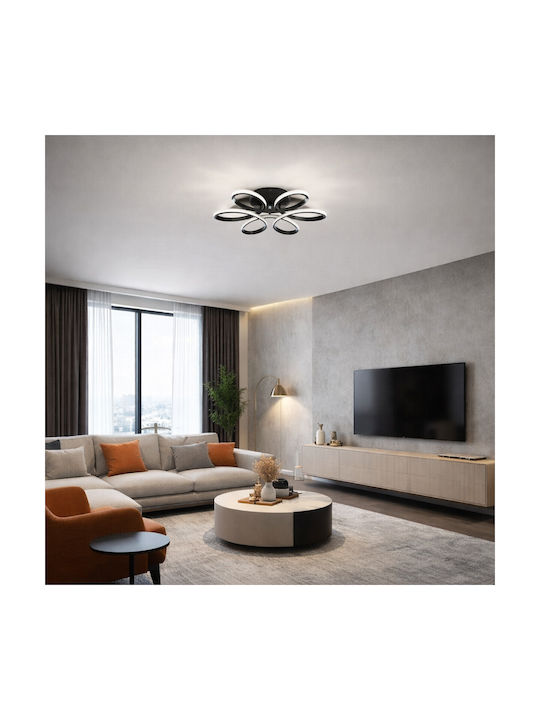 VenCore Plafonieră de Tavan 60 cm Albă cu LED Integrat și Telecomandă