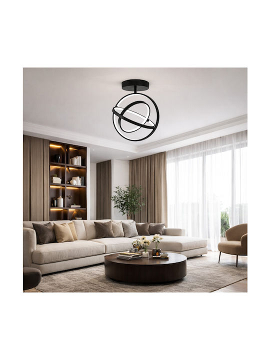 VenCore Plafonieră de Tavan 36cm Aurie cu LED Integrat și Telecomandă