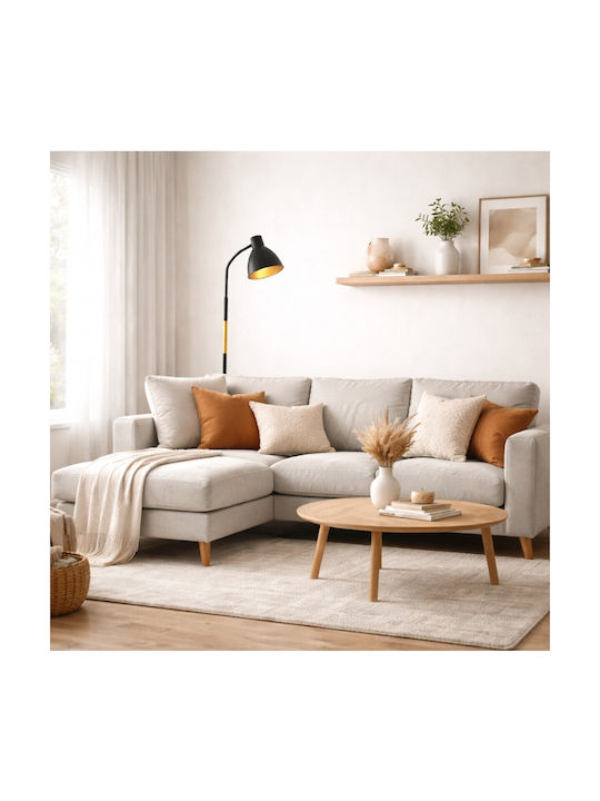 VenCore Floor Lamp H150xL23cm with Socket for E27 Bulb Black