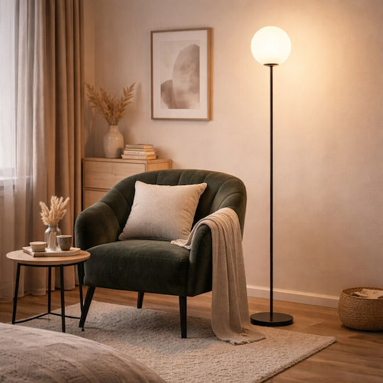 VenCore Stehlampe Y165xM35cm mit E27 Lampenbirnensockel Weiß