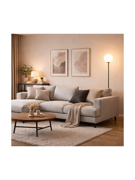 VenCore Floor Lamp H165xL35cm with Socket for E27 Bulb Black