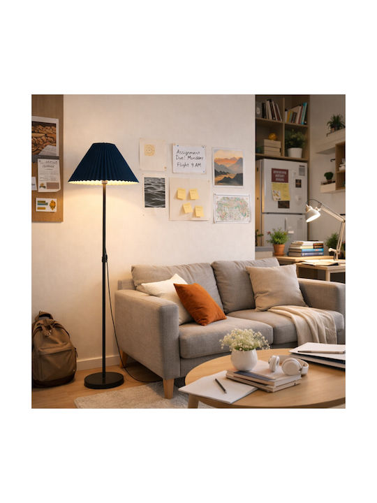 VenCore Floor Lamp H150xL35cm with Socket for E27 Bulb Gold