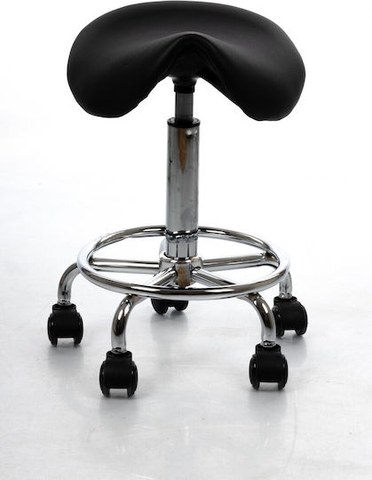 Pony Stool Black Footrest Wheeled Massage Anatomical Position Bed Physiotherapy Reflexology Dentists Shock Absorber