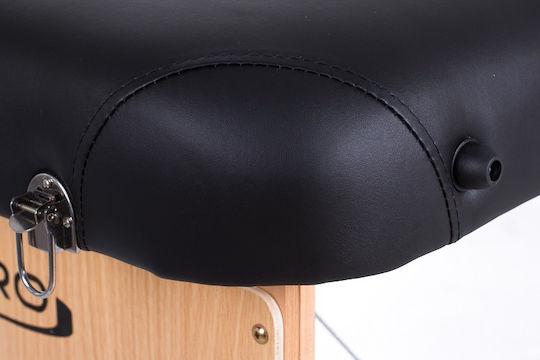 Rest Pro VIP 2 Pat Masaj și Fizioterapie Portabil/Pliabil Negru din Lemn 192x70cm