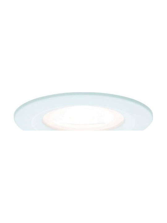 Paulmann Ip44 Χωνευτό Σποτ με Ενσωματωμένο LED και Θερμό Λευκό Φως Λευκό 6x1εκ.