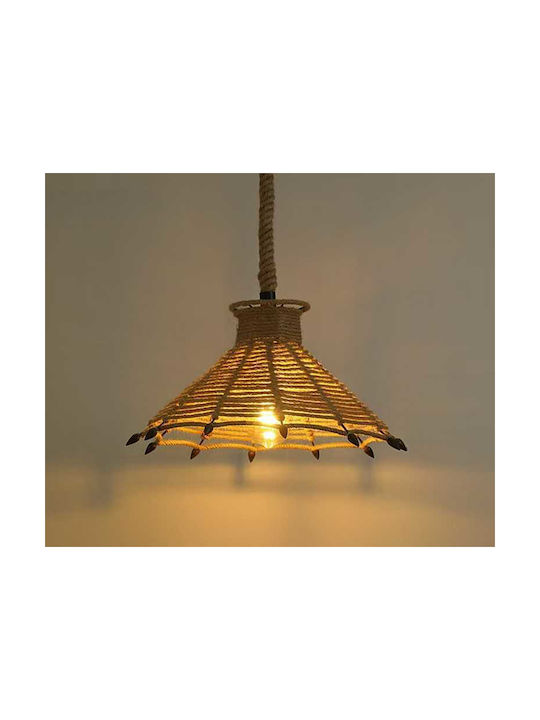 Boho Grid Pendant Light with E27 Socket 46x23cm