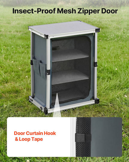 Vevor Ντουλάπα Αλουμινίου για Camping Πτυσσόμενη 61x51x80cm