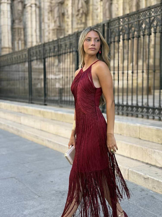 Summer Maxi Evening Shirt Dress Fringes