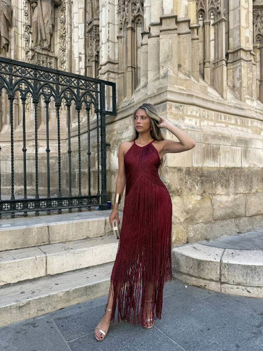 Summer Maxi Evening Shirt Dress Fringes