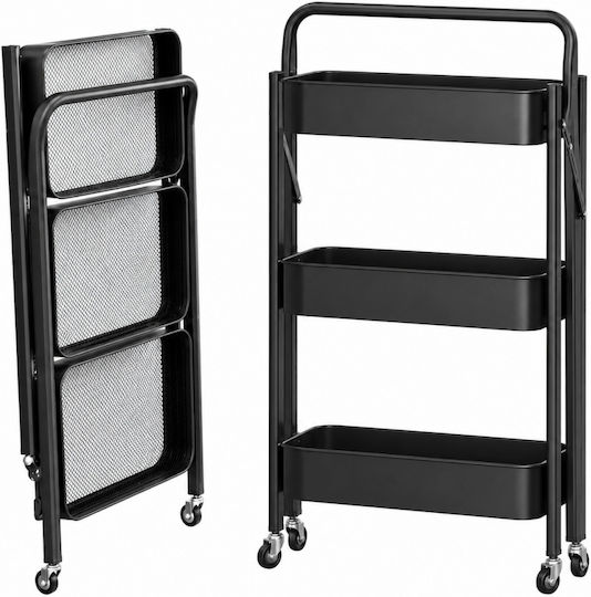 Keskor Metallisches Lebensmittelregal Schwarz 51363