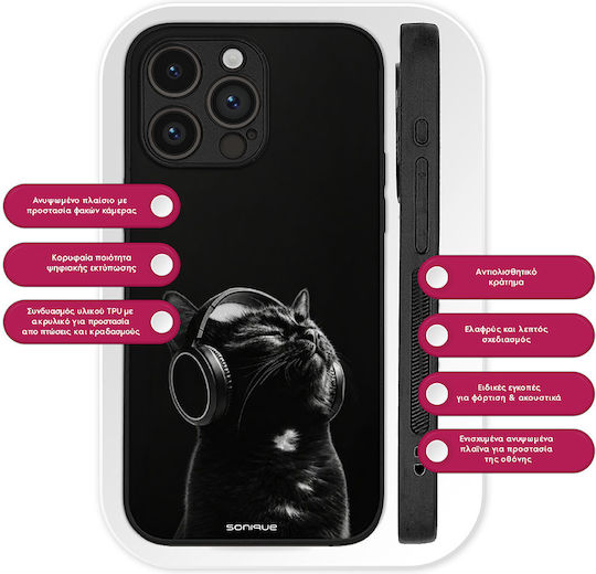 Husă Sonique Men's Edition Series Realme GT Neo 2 5G Realme GT 2 5G Realme GT Neo 3T 5G Audio Kitten Neagră