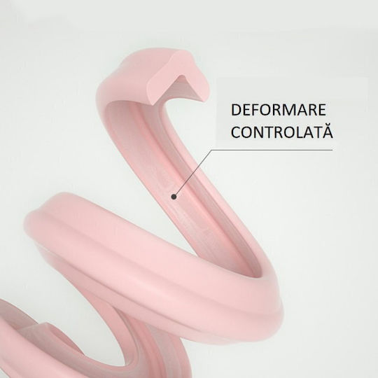 Protecție pentru Suprafață din Lemn în Culoare Roz 200x4x1.3cm