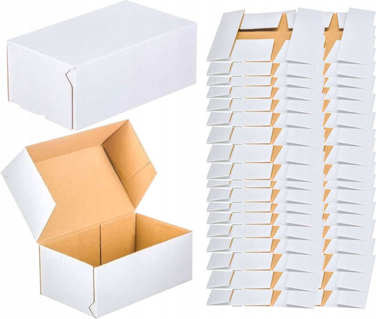 Verpackungskarton Weiß P25 x B20 x H8cm 100Stück