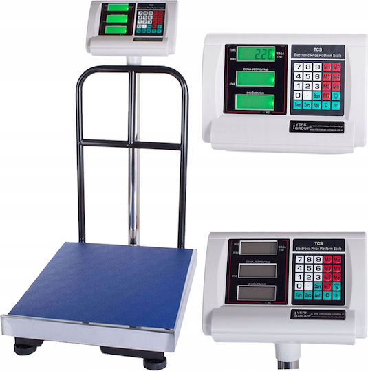 Verk Group Cântar Electronic cu Coloană cu Capacitate de Cântărire 300kg și Precizie 50gr