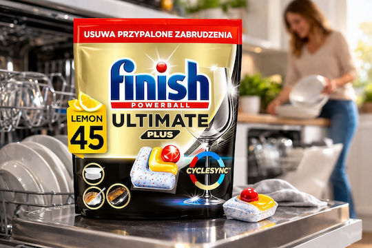 Finish Finish Ultimate Plus 45 Kapseln Geschirrspülmittel 650g