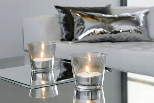Aura Glass Teelichter in Weißer Farbe (bis zu 4,5 Stunden Dauer) 50 Stück