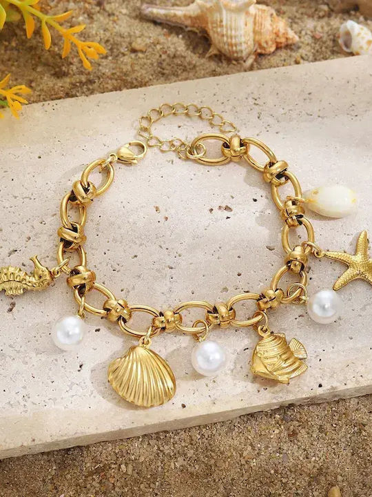 Women's Gold Plated Stainless Steel Chain Bracelet