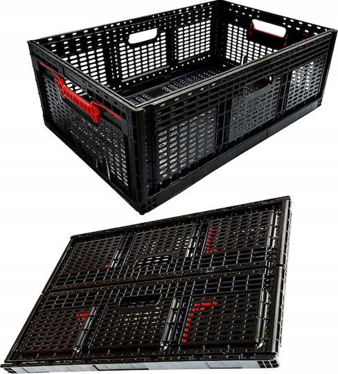 Coș De Depozitare Din Plastic Negru 46lt