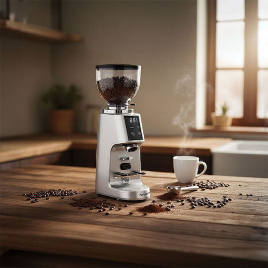 Rohnson Electric Coffee Grinder 260W with 350gr Capacity and 100 Grind Levels Silver