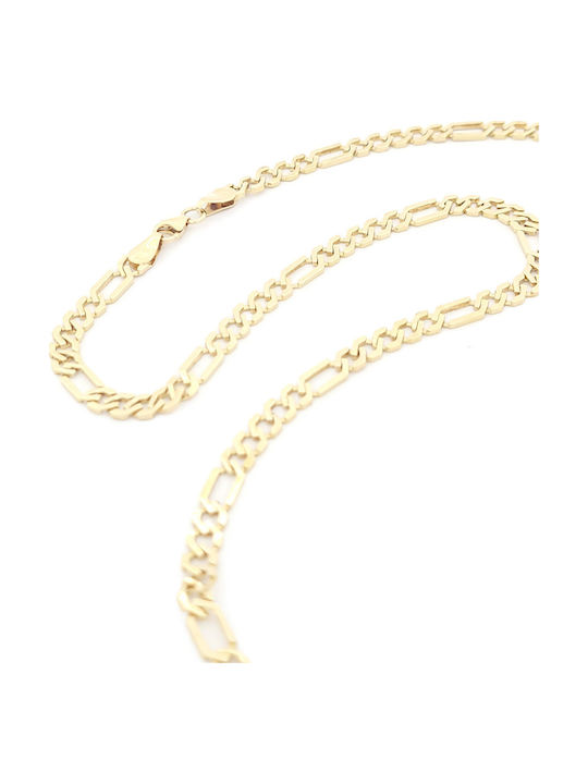 Männer Gold Kette Nacken 14K Länge 52cm