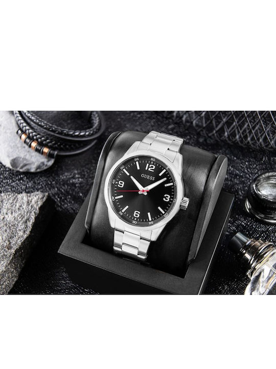 Guess Easton Men's Battery Watch with Black Metal Bracelet