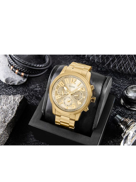Guess Parker Men's Watch 44mm Battery with Gold Metal Bracelet