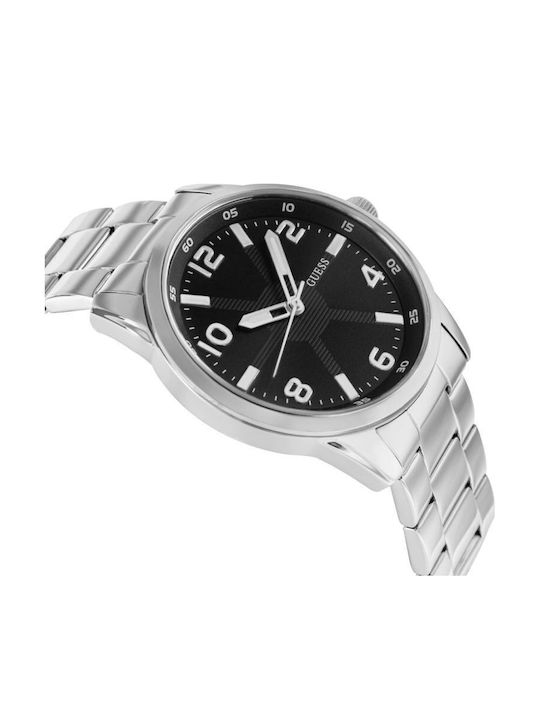 Guess Monte Men's Battery Watch with Silver Metal Bracelet