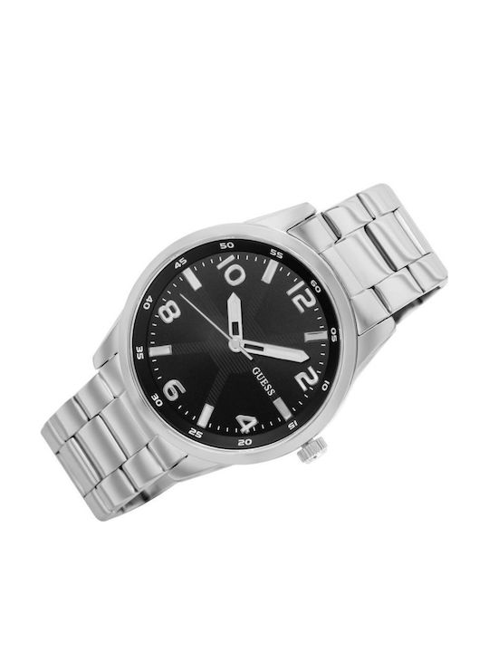 Guess Monte Men's Battery Watch with Silver Metal Bracelet