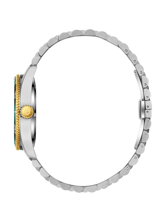 Quantum Adrenaline Ανδρικό Ρολόι 41mm Μπαταρίας με Ασημί Ατσάλινο Μπρασελέ