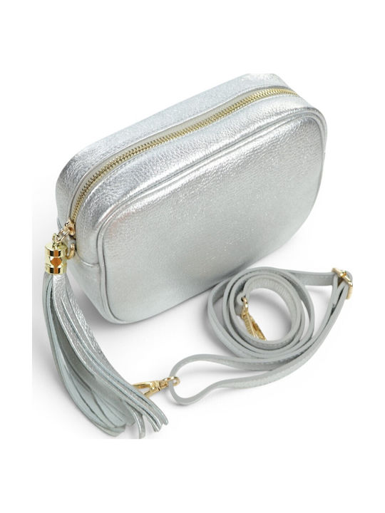 Passaggio Leder Damen Schultertasche Silber