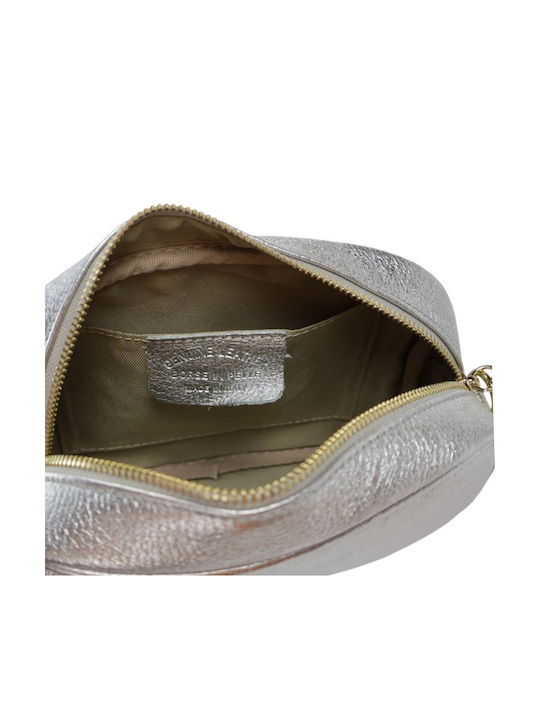 Passaggio Leder Damen Schultertasche Silber