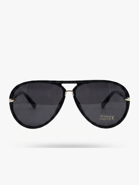 Max Air Black Sunglasses with Horn-Rimmed Frame Max Air Black Sunglasses with Horn-Rimmed Frame