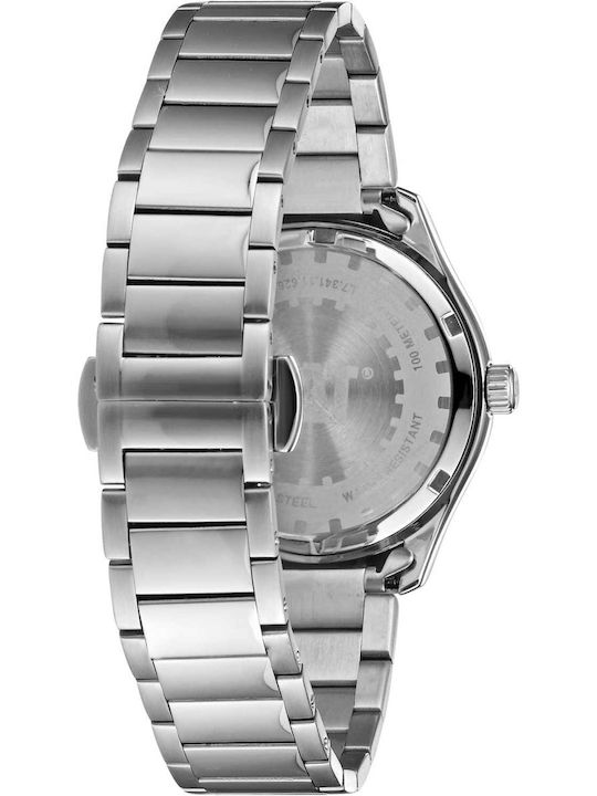 CAT Damenuhr 36mm Batterie mit Silber Metall-Armband