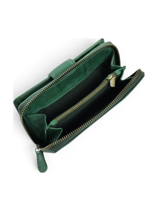 Large Leather Women's Wallet Green